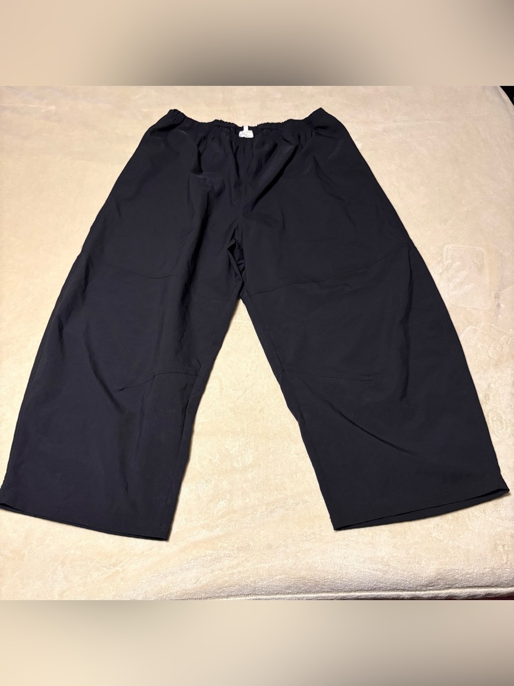 aerie Black Wide-Leg barrel Pants